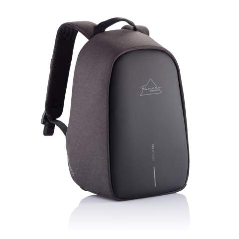 The Bobby Hero line represents a new era in anti-theft backpacks, offering safety, ease and organisation for your daily journeys. Cut-proof protection, discreet zipper closures and concealed pockets ensure the security of your belongings during commutes. The Bobby Hero Small is equipped with an integrated USB charging port, water-repellent fabric, illuminating safety strips and a luggage strap for added convenience. Internally, padded compartments cater to a 13.3” laptop and a tablet up to 12.9”. Made from R-pet fabric with the AWARE™ tracer. With AWARE™, the use of genuine recycled fabric is guaranteed. 25% recycled content. Registered design®<br /><br />FitsLaptopTabletSizeInches: 13.3<br />PVC free: true