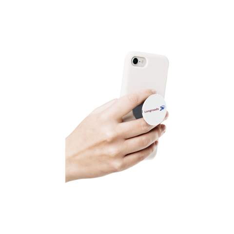 The PopSockets® is a handy multifunctional telephone accessory. Attach this item to the back of your phone with the 3M adhesive strip and use the handy functions: comfortable grip for better hold, functional stand and selfie-holder. It has 2 different pop-up positions and it’s flexible so you can position the smartphone any way you like. Suitable for all commonly used types of smartphones, iPhones and other devices. Read the supplied instructions for optimal use and maintenance of the PopSocket®.  Extra info regarding delivery time incl. print: 120 - 250 units 1 to 2 weeks, 250 - 500 units: 2 to 3 weeks, more than 500 units: approx. 4 weeks, more than 2,500 units: 4 to 6 weeks. PopSockets® are only supplied with print.