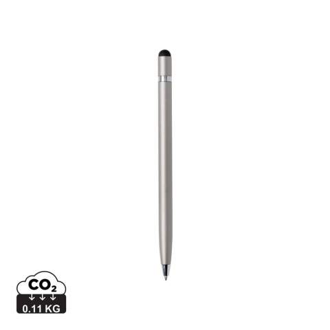 Timeless metal stylus pen design. Write and touch new creative possibilities with this modern pen. Incl. German ca. 1200m writing length Dokumental® blue ink refill with TC-ball for ultra smooth writing.