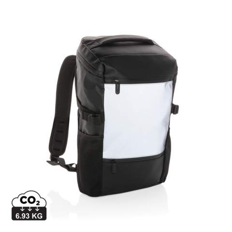 This high visibility easy access laptop backpack is the ideal backpack to carry every day and provides extra safety at night thanks to the big surface of reflective material which ensures you are visible to traffic. The backpack has all the space you'll need in a day bag or carry-on. The roomy main compartment has a 15.6" laptop pocket and a small pocket to quickly grab your phone or keys. The big zipper opening makes it easy to see what's in your backpack at a glance. Water resistant. The reflectivity has been tested in accordance with EN 13356:2001.<br /><br />FitsLaptopTabletSizeInches: 15.6