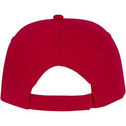 The Styx 5 panel sandwich cap has a pre-curved visor with a sandwich design, blending fashion and functionality seamlessly. Made from 175 g/m² cotton twill, it offers both durability and a soft breathable feel. The embroidered eyelets provide enhanced ventilation, keeping you cool during your pursuits. With a head circumference of 58 cm, it provides a comfortable fit for various head sizes. The fabric hook and loop fastener allow for easy and secure adjustments.