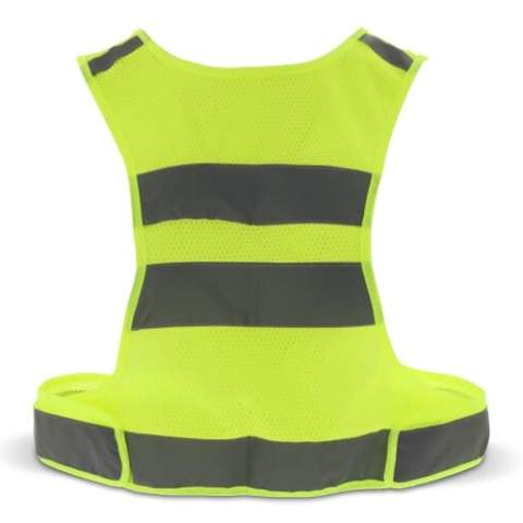 Reflecterend sportvest geschikt voor sporten in het donker. Dit sportvest is aan te passen naar uw maat. Met dit reflecterende veiligheidsvest kunt u ook s'avonds veilig op pad.