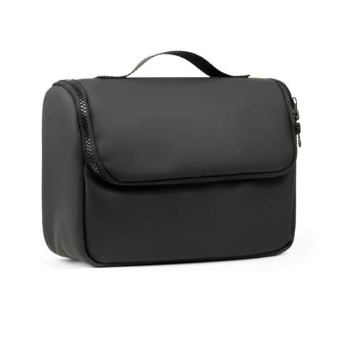 Keep your travel essentials organised in style with our Travel Toiletry Bag, featuring a water-repellent nubuck-PU material that is both stylish and practical. The material is easy to clean and repels water, making it perfect for use while on the go. The inside of the bag is maximised for organisation, with several pockets for all your toiletry essentials. The bag also features a hook design, allowing it to be easily hung up when travelling.