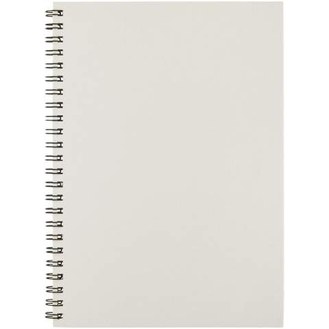 Add some bold colour to your notes with this A5 spiral notebook. It includes 50 sheets of blank 80 g/m2 recycled paper and a 300 g/m2 card front cover in a choice of colours. You can customise the pages of this versatile notebook with any design - so whether you want lined paper, squares or dots - anything is possible! Manufactured using responsibly sourced materials. Made in the UK.