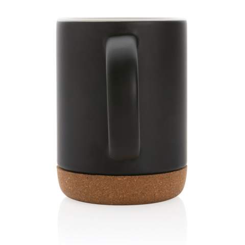 This beautiful ceramic mug with cork base features a smooth matt outer-wall finish and a gloss inner-wall finish. The cork base adds a natural touch. This mug will look good on any table! Not microwave or dishwasher safe. Recommended hand wash only. Capacity 280ml.