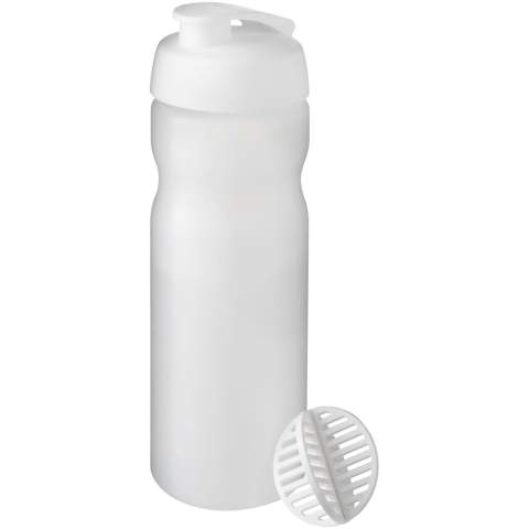 Bouteille de sport à simple paroi avec boule de shaker pour assurer un mélange homogène des boissons protéinées. Dispose d’un couvercle antifuite avec fermeture à clapet. Capacité de 650 ml. Fabriquée au Royaume-Uni. Sans BPA. Conforme à la norme EN12875-1. Lavable au lave-vaisselle.