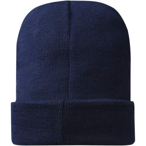 The Hale beanie is made of Polylana® fiber – a  low-impact alternative to 100% acrylic and wool fibers – saving water, energy and reducing CO2 emission during the production and dyeing process. Comparing with acrylic fiber, for each Hale beanie the following impact savings are realized: 2.77 liter water, 5.16 MJ energy and 0.06 kg GhG (CO2). Impact savings are based on validated Life Cycle Assessment (LCA) data. Made of 1x1 rib knit with Polylana® fiber and acrylic with a 12-gauge density. The ideal choice for those who value fashion while caring for the environment.