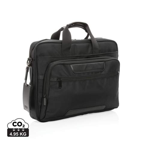 Maak het dagelijkse reizen naar je werk een beetje makkelijker en een stuk stijlvoller met deze laptoptas. De rugzak is gemaakt van duurzaam 1680D gerecycled polyester met rijke PU-details. De laptoptas heeft een gewatteerd 15,6" laptopvak en een extra ritsvak voor je andere dagelijkse benodigdheden. Buitenkant: 100% 1680D gerecycled polyester / Voering: 150D gerecycled polyester. Met AWARE™ tracer die het echte gebruik van gerecyclede materialen valideert. Elke tas heeft 36,66 0,5L PET-flessen hergebruikt. 2% van de opbrengst van elk product verkocht met AWARE™ wordt gedoneerd aan Water.org.<br /><br />FitsLaptopTabletSizeInches: 15.6<br />PVC free: true