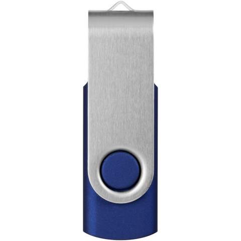 With the Rotate-basic 2GB flash drive it's easy and secure to share, move, and back up your files. The plastic flash drive features a 360-degree rotating and lightweight aluminium body that facilitates opening and closing and protects the drive when not in use. Plug and play technology - compatible with Windows and MacOS operating systems. USB 2.0 with a write speed of 2.92 MB/s and a read speed of 9.76 MB/s. The USB stick is available in different colours and offers various possibilities for printing any logo.   