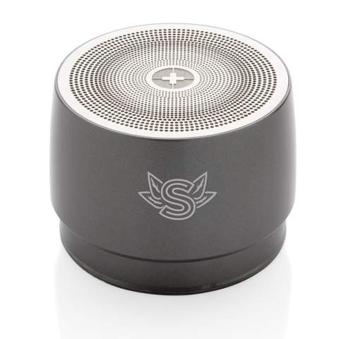 Haut-parleur 5W compact en acier inoxydable. La partie inférieure de l'enceinte possède un haut-parleur ‘’subwoofer’’ pour améliorer la performance des basses. Batterie de 650 mAh pour avoir jusqu'à 5 heures d'écoute de votre musique préférée. BT 5.0 pour connexion facile (jusqu’à 10m) et une qualité d’écoute parfaite. Câble micro USB en TPE inclus.<br /><br />HasBluetooth: True<br />NumberOfSpeakers: 1<br />SpeakerOutputW: 5.00