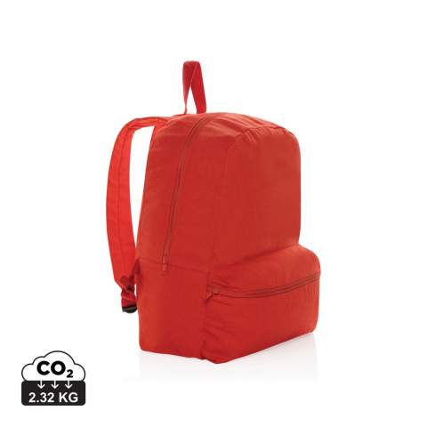 Sac à dos en toile recyclée de 285 g/m², est un classique pour un usage quotidien. Ce sac dispose d'une poche avant et une arrière pour contenir vos essentiels quotidiens. Avec le traceur AWARE™ qui valide l'utilisation authentique de matériaux recyclés.  2% du produit de chaque produit Impact vendu sera reversé à Water.org. Composition 70% coton recyclé et 30% polyester recyclé.<br /><br />PVC free: true