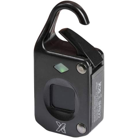 Padlock with a state-of-the-art fingerprint sensor that can store up to 10 different fingerprints. The lock can be used up to 1000 times before it needs to be recharged. USB input / output: 5V - 100 mA / 3.7 V - 150 μA. Size: 28 x 60 x 15 mm. Charging time: 3 hours. Comes with a gift box with magnetic closure, made out of recycled paper.