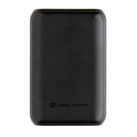 Charge your phone up to 2.5 times with this fast charging powerbank. Thanks to the ultra fast type C 18W PD port, the powerbank re-charges in record time. Charging your phone up to 50% takes only 30 minutes. Slow charging is something from the past. The powerbank contains a long lasting A-grade 10.000 mah battery to charge all your devices on your travels and adventures. The double USB A and type C port allow you to charge up to 3 devices at the same time. Urban Vitamin items are made without PVC and packed in plastic reduced packaging. Type-C Input: 5V/3A, 9V/2A; Micro USB Input: 5V/2A, 9V/2A; Type-C Output: 5V/3A, 9V/2A, 12V/1.5A; USB Output: 5V/2.4A, 9V/2A, 12V/1.5A<br /><br />PowerbankCapacity: 10000<br />PVC free: true