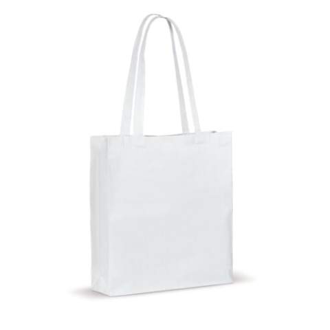 Ideale tas van katoen voor promotionele activiteiten. Door de zij- en onderkant is deze tas extra ruim en met de OEKO-TEX® certificering een verantwoorde keuze.