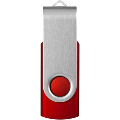 Met de Rotate-basic 2GB flash drive kan je gemakkelijk en veilig uw bestanden delen, verplaatsen en back-uppen. De plastic flashdrive heeft een 360 graden draaibare en lichtgewicht aluminium behuizing die het openen en sluiten vergemakkelijkt en de drive beschermt wanneer deze niet in gebruik is. Plug en play technologie - compatibel met Windows en MacOS besturingssystemen. USB 2.0 met een schrijfsnelheid van 2,92 MB/s en een leessnelheid van 9,76 MB/s. De USB stick is verkrijgbaar in verschillende kleuren en biedt diverse mogelijkheden voor het bedrukken van een logo.   