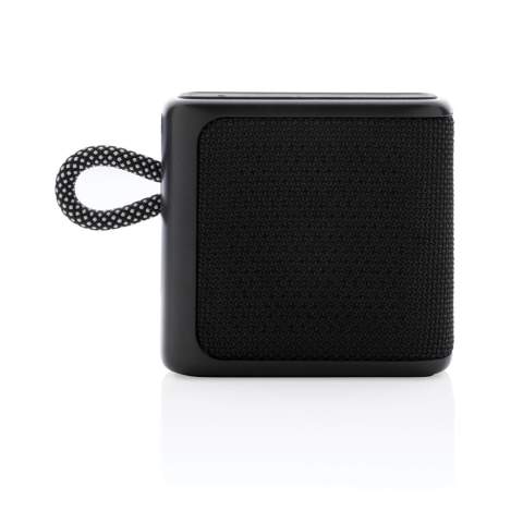 Haut parleur waterproof IPX 3W en ABS et tissu. La batterie de 1200mAh permet un fonctionnement jusqu'à 5 heures pour une recharge de 3 heures. Distance de fonctionnement jusqu'à 10 mètres en utilisant BT 5.1. Avec un micro pour pouvoir répondre aux appels. Câble chargeur de type C.<br /><br />HasBluetooth: True<br />NumberOfSpeakers: 1<br />SpeakerOutputW: 3.00<br />PVC free: true