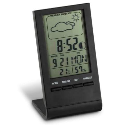 Mit dieser elektronischen Wetterstation sind Sie wettertechnisch immer auf dem Laufenden. Das LCD-Display zeigt ein Thermometer (C&F), Hygrometer, Barometer, Uhrzeit, Mondphase und Kalender an. Das Produkt verfügt über eine Timer-Funktion.