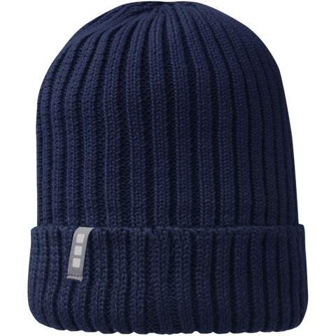 The Ives organic beanie is made of organic cotton with a 7 gauge density, ensuring durability and a soft, breathable feel. This single layer beanie has a double folded edge, offering both comfort and warmth, making it perfect for all seasons. The branded loop label adds a touch of sophistication.