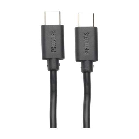 Philips PVC synchronisatie- en oplaadkabel USB-C naar USB-C. Lengte kabel: 120 cm. Werkt met bestaande USB-bronnen, zodat je jouw apparaat altijd en overal kunt opladen (via het stopcontact, in de auto of via de PC). Ideaal als reservekabel of vervangende kabel.