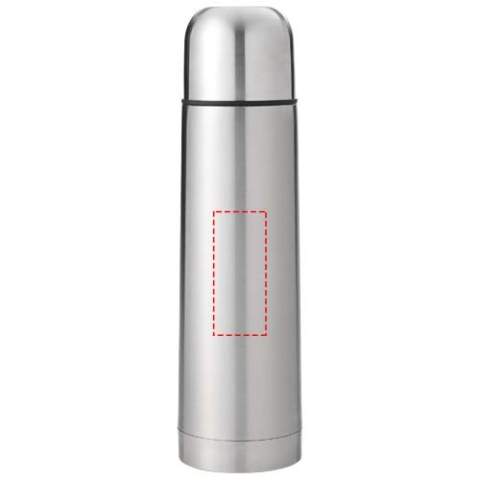 Cette flasque isotherme dispose d'une double paroi en acier inoxydable, d'un bec verseur escamotable lorsque la tasse intégrée dans le couvercle est vissée sur la bouteille. Capacité 750 ml.