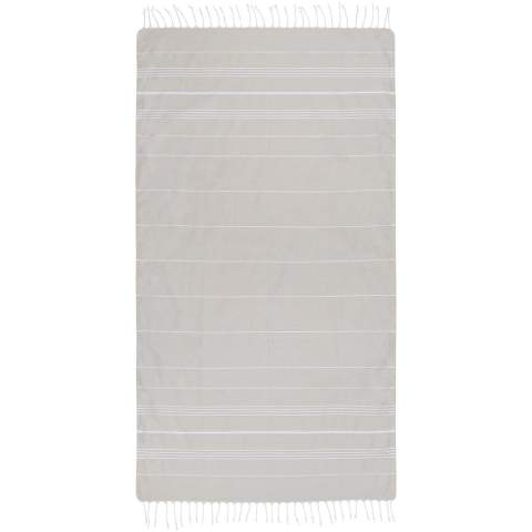 La serviette de hammam Anna en coton 150 g/m² faite de 100 % coton, est douce et absorbante et se prête à de nombreuses utilisations. La serviette sèche rapidement et est légère, pour un transport facile. Certifié STANDARD 100 par OEKO-TEX®.