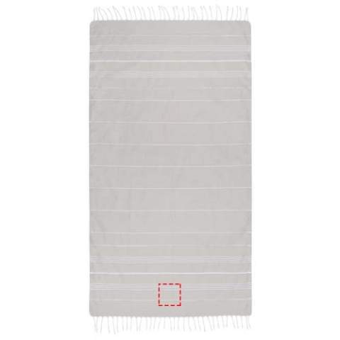 La serviette de hammam Anna en coton 150 g/m² faite de 100 % coton, est douce et absorbante et se prête à de nombreuses utilisations. La serviette sèche rapidement et est légère, pour un transport facile. Certifié STANDARD 100 par OEKO-TEX®.