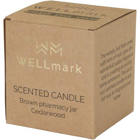 This beautiful scented candle (650 g) is made from 100% soy wax and is handmade in the Netherlands. The stylish glass jar creates a warm atmosphere at home. In addition, the candle spreads an inviting cedar wood scent throughout the room.