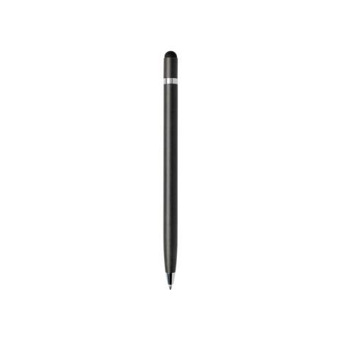 Timeless metal stylus pen design. Write and touch new creative possibilities with this modern pen. Incl. German ca. 1200m writing length Dokumental® blue ink refill with TC-ball for ultra smooth writing.