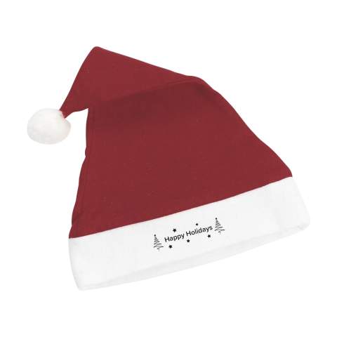 Polyester Christmas hat. - This product is printed with a standard Christmas design. Choice of 6 different designs as shown in the images. It is not possible to customize a design.