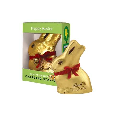 Lindt Osterhase, ca. 50 Gramm, in 4c-Euroskala bedruckter Box