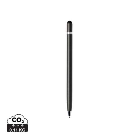 Timeless metal stylus pen design. Write and touch new creative possibilities with this modern pen. Incl. German ca. 1200m writing length Dokumental® blue ink refill with TC-ball for ultra smooth writing.