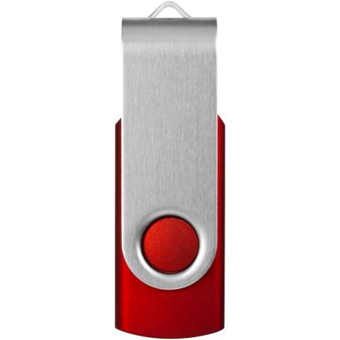 Avec la clé USB Rotate-basic 2GB, il est facile et sûr de partager, déplacer et sauvegarder vos fichiers. La clé USB en plastique est dotée d'un corps en aluminium léger et rotatif à 360 degrés qui facilite l'ouverture et la fermeture et protège la clé lorsqu'elle n'est pas utilisée. Technologie Plug and Play - compatible avec les systèmes d'exploitation Windows et MacOS. USB 2.0 avec une vitesse d'écriture de 2,92 Mo/s et une vitesse de lecture de 9,76 Mo/s. La clé USB est disponible en différentes couleurs et offre diverses possibilités d'impression de n'importe quel logo.   