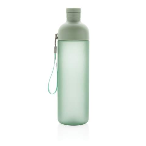 Eliminate the use of plastic bottles with this Impact leak proof tritan water bottle. With its fresh design and frosted body, the bottle is not only easy to use but also beautiful to look at. The split body design makes it easy to clean and is great if you want to add ice cubes into your bottle. In the body is a strap attached for easy carrying. Capacity 600ML. BPA free. 2% of proceeds of each sold product of the Impact Collection will be donated to Water.org.