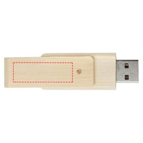 Rotate 8GB bamboo USB flash drive that allows you to transfer data to a compatible PC or MacBook. The housing is made of pure bamboo. USB version is 2.0 with a write speed of 3MB/s and read a speed of 10MB/s.