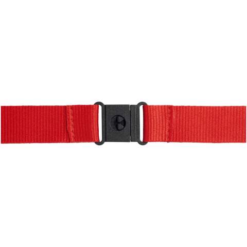 The Yogi lanyard is a good choice for various events and employee badges. This strong polyester lanyard with a practical detachable buckle is also great for attaching ID cards and keys. For extra safety measures the breakaway closure is released when force is applied. The Yogi lanyard is available in several colours.