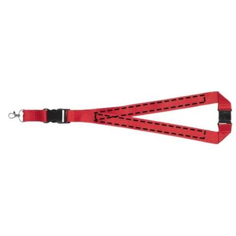 The Yogi lanyard is a good choice for various events and employee badges. This strong polyester lanyard with a practical detachable buckle is also great for attaching ID cards and keys. For extra safety measures the breakaway closure is released when force is applied. The Yogi lanyard is available in several colours.