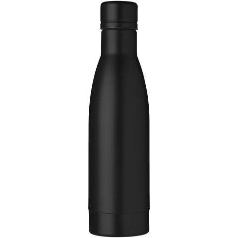 Keep your drinks hot for 12 hours or cold for 48 hours with the Vasa copper vacuum insulated bottle. Double walled and made from stainless steel with vacuum insulation and a copper plated inner wall, which means that your beverage is kept piping hot or ice cold depending on your requirements. BPA Free and tested and approved under German Food Safe Legislation (LFGB), and for Phthalates Content under REACH. Volume capacity: 500 ml. Delivered in a gift box.