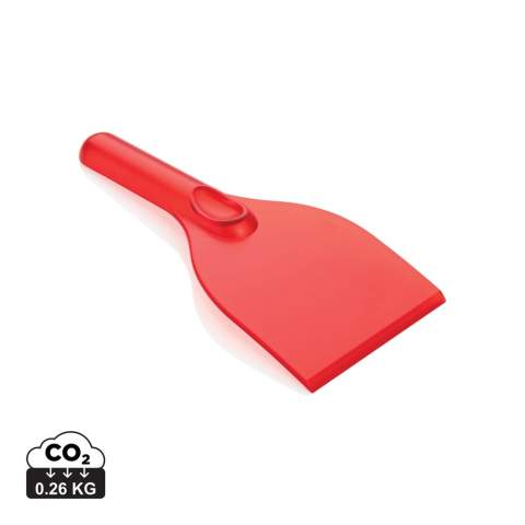 PS material semi transparent ice scraper with 0.6 edge thickness.