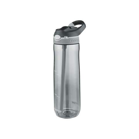 Stylish water bottle made from very strong and clear BPA-free Tritan. With AUTOSPOUT® technology (push the button and the spout lifts up), locking mechanism and carabiner. Includes instructions. Capacity 720 ml.  STOCK AVAILABILITY: Up to 1000 pcs accessible within 10 working days plus standard lead-time. Subject to availability.   Contigo® The best in quality, design and technology. Immediately recognisable by its sleek and stylish design, strong and solid. The innovative Contigo® water bottles and thermo cups are odourless, tasteless and BPA-free. The drinking bottles are operated one-handed and guaranteed to be 100% leak-free, so can be used anywhere, anytime, also on the go. Comes with a 2-year manufacturer's warranty. Our top favourites for a durable promotion.