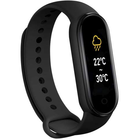 De AT410-smartband integreert verschillende functies om de dagelijkse fysieke activiteit te regelen: stappen, verbrande calorieën en afgelegde afstand. Hij meet ook de slaapkwaliteit en heeft een hartslagmeter en bloeddrukmeting. Compatibel met iOS en Android en hij ontvangt en geeft meldingen weer van de aangesloten smartphone. Wordt geleverd met een grote batterij die tot 7 dagen autonomie kan bieden. 0,96" touchscreen met een resolutie van 160 x 80. Waterdichtheid IPX7.