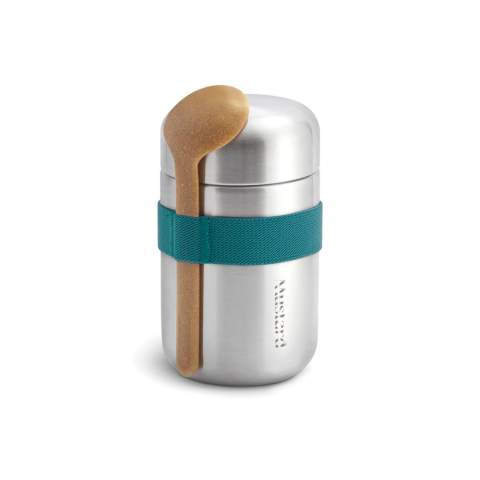 We have updated our best-selling Food Flask by adding a stainless-steel underside to the lid meaning that food has no contact with any plastic. The ladle spoon now includes sustainably sourced wood fibre and the product is now packaged in a gift box. The flask is vacuum sealed to keep food hot for up to 6hrs and cold for up to 8hrs. Handwash only - spoon is dishwasher safe<br /><br />HoursHot: 6<br />HoursCold: 8