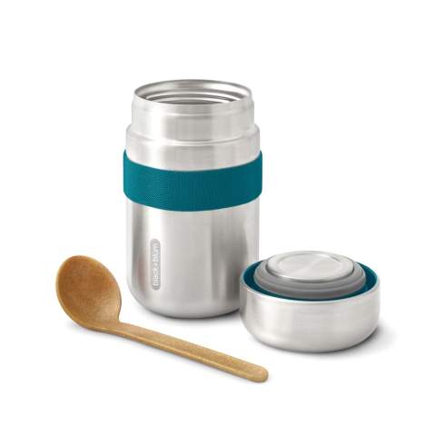 We have updated our best-selling Food Flask by adding a stainless-steel underside to the lid meaning that food has no contact with any plastic. The ladle spoon now includes sustainably sourced wood fibre and the product is now packaged in a gift box. The flask is vacuum sealed to keep food hot for up to 6hrs and cold for up to 8hrs. Handwash only - spoon is dishwasher safe<br /><br />HoursHot: 6<br />HoursCold: 8