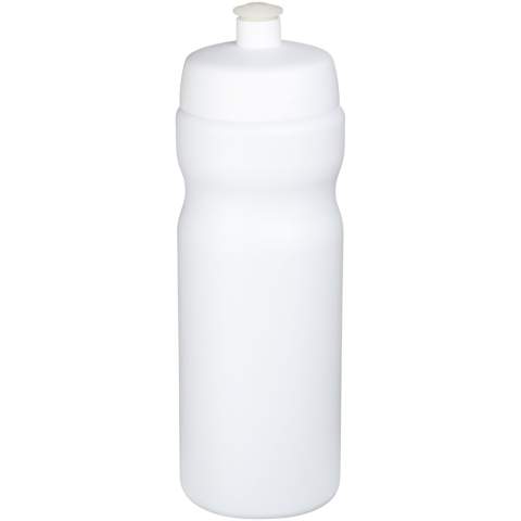 Bouteille de sport à paroi simple avec couvercle anti-déversement et bec verseur. Capacité de 650 ml. Fabriqué au Royaume-Uni.