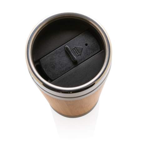 This unique tumbler comes with 304 foodgrade and rustproof stainless steel interior walls and organic bamboo exterior. Keep your drinks hot for up to 3h and cold for up to 6h. Perfect fit for in the car. Content: 450 ml.<br /><br />HoursHot: 3<br />HoursCold: 6