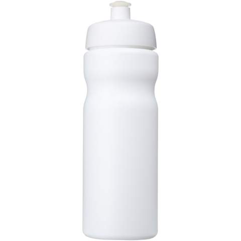 Bouteille de sport à paroi simple avec couvercle anti-déversement et bec verseur. Capacité de 650 ml. Fabriqué au Royaume-Uni.