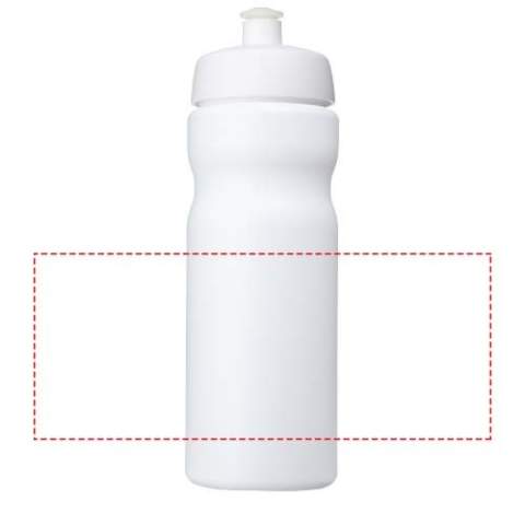 Bouteille de sport à paroi simple avec couvercle anti-déversement et bec verseur. Capacité de 650 ml. Fabriqué au Royaume-Uni.