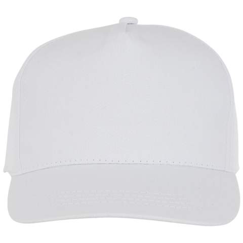 De Hades 5 panel cap is gemaakt van 175 g/m² katoenen twill, dat niet alleen duurzaam is maar ook zacht en ademend aanvoelt. De geborduurde oogjes zorgen voor optimale ventilatie, zodat je koel en comfortabel blijft tijdens je avonturen. Het gestructureerde voorpaneel voegt een vleugje verfijning toe, waardoor het een ideale keuze is voor zowel casual als actieve kleding. Met een hoofdomtrek van 58 cm belooft hij een pasvorm op maat voor verschillende hoofdmaten. De stoffen klittenbandsluiting kan moeiteloos worden versteld voor de perfecte pasvorm. Met de katoenen details aan de binnenkant die een extra laagje comfort toevoegen, is deze pet het perfecte accessoire voor elke gelegenheid.