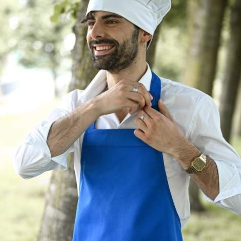 Feel like a real chef when wearing this chef’s hat. It doesn’t matter if you just want to play with ingredients or are a real chef, you look professional no matter what. Personalize your hat with a nice embroidery or imprint. With velcro adjuster.