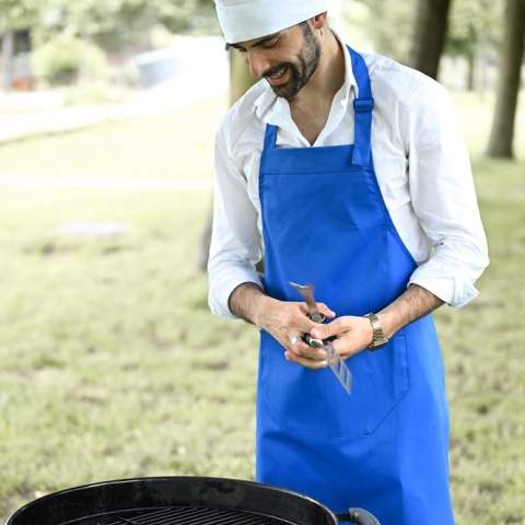 Feel like a real chef when wearing this chef’s hat. It doesn’t matter if you just want to play with ingredients or are a real chef, you look professional no matter what. Personalize your hat with a nice embroidery or imprint. With velcro adjuster.