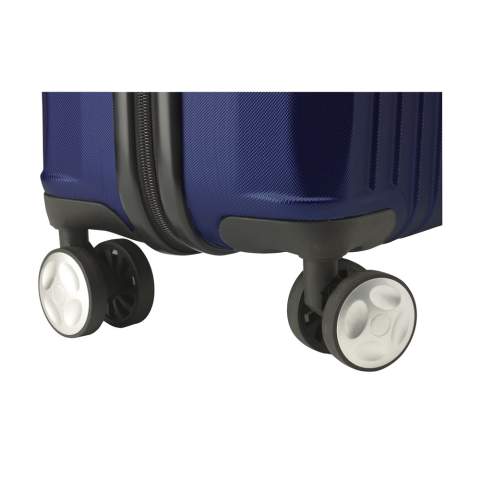 Trendy, lichtgewicht trolley van 100% ABS in metallic look. Met ruim hoofdvak, 4 dubbele zwenkwielen, uitschuifbare handgreep en cijferslot. Inhoud ca. 35 liter.